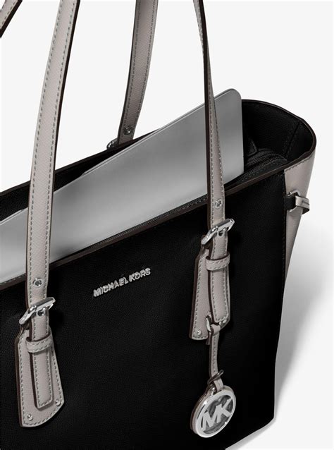 michael kors tote two tone|Michael Kors voyager medium tote.